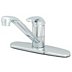 Low-Arc-Spout Single-Joystick-Handle Two-Hole Centerset Deck-Mount Kitchen Sink Faucets