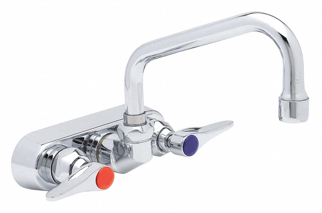 Low Arc Laundry Sink Faucet T&S, Chrome Finish, 2.2 gpm Flow Rate