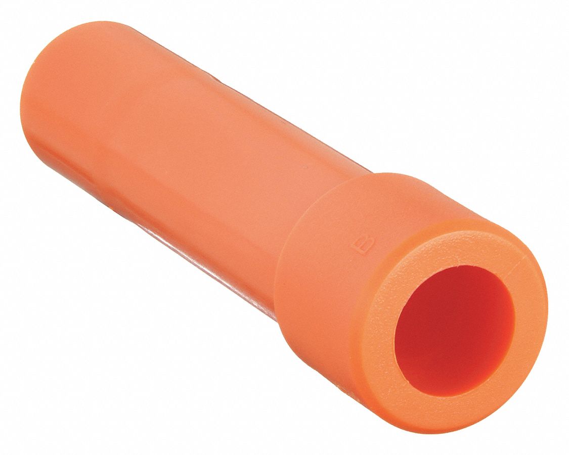 PLUG: PBT, TUBE STEM, FOR ⅜ IN TUBE OUTSIDE DIAMETER, ORANGE, 43 MM OVERALL LG