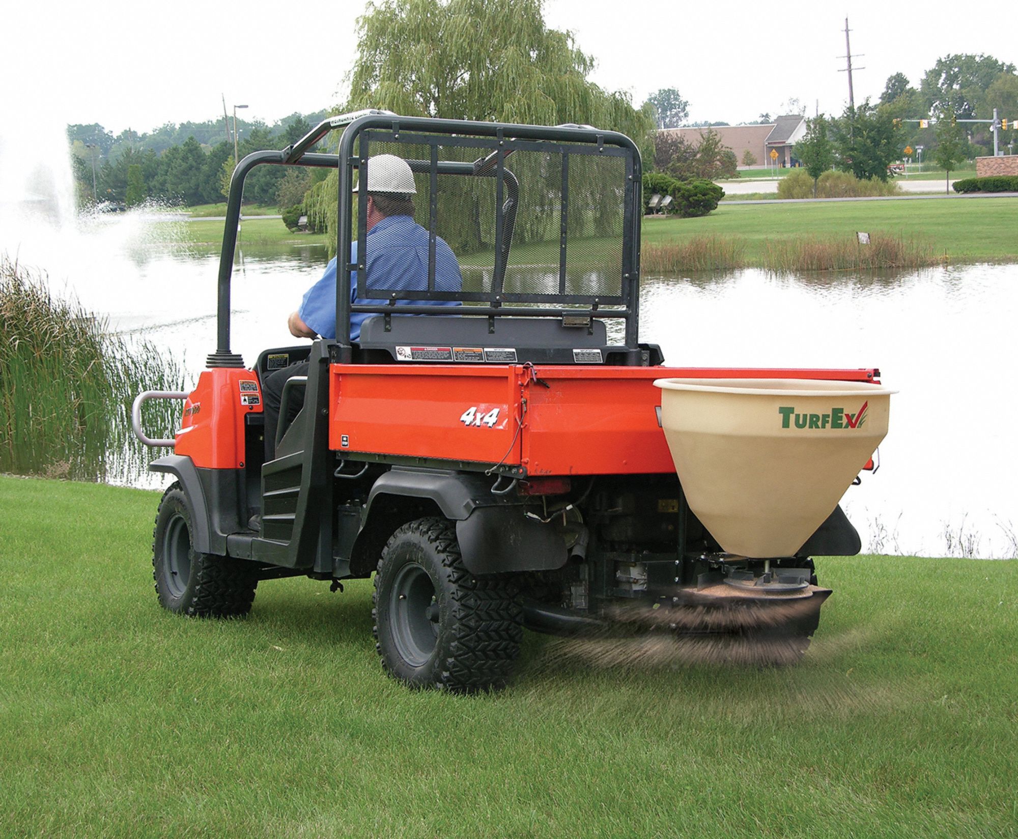 Turfex Seedfertilizer Spreader 240 Lb Capacity Frame Steel Powder Coat Spread Width Up To 