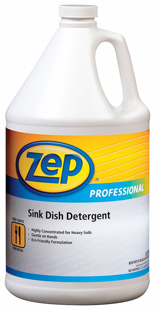 ZEP PROFESSIONAL Liquid Dish Detergent, 1 gal., Lemongrass 5NTY0