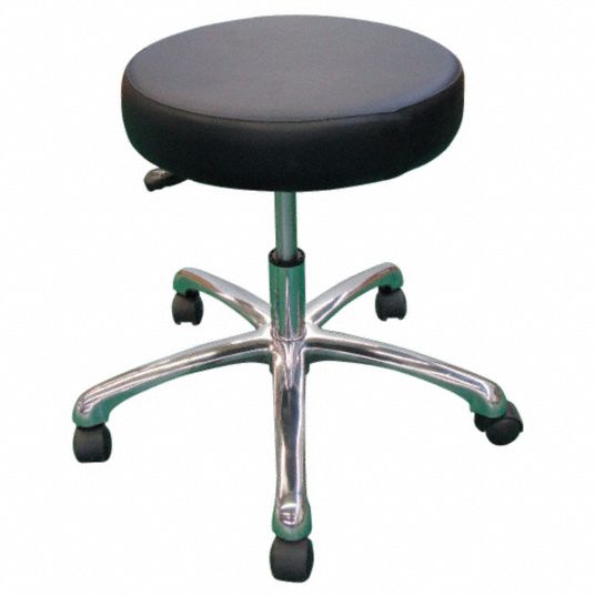 GRAINGER APPROVED Round Pneumatic Stool with 15 in to 20 in Seat Height ...