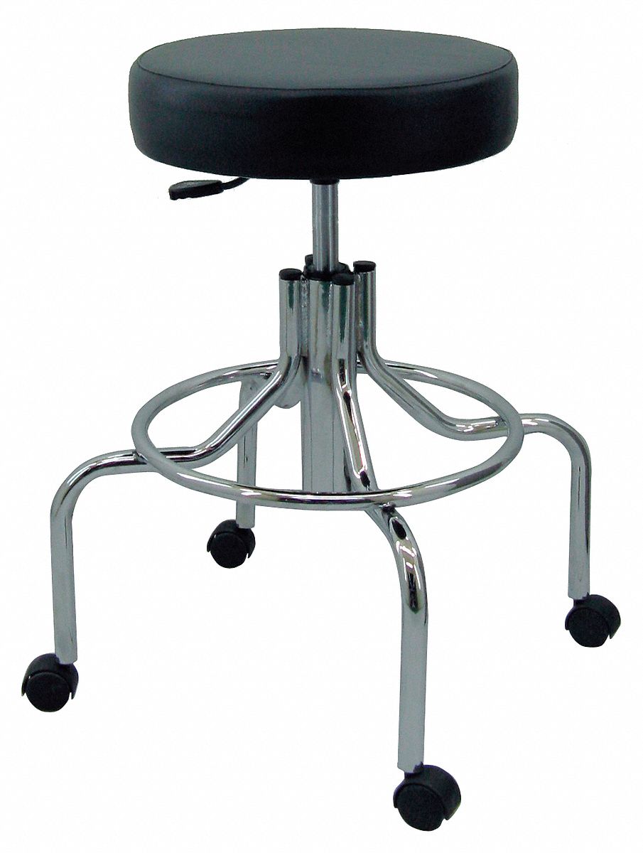 5NWG1 - Round Pneumatic Stool Black 27 to 34 