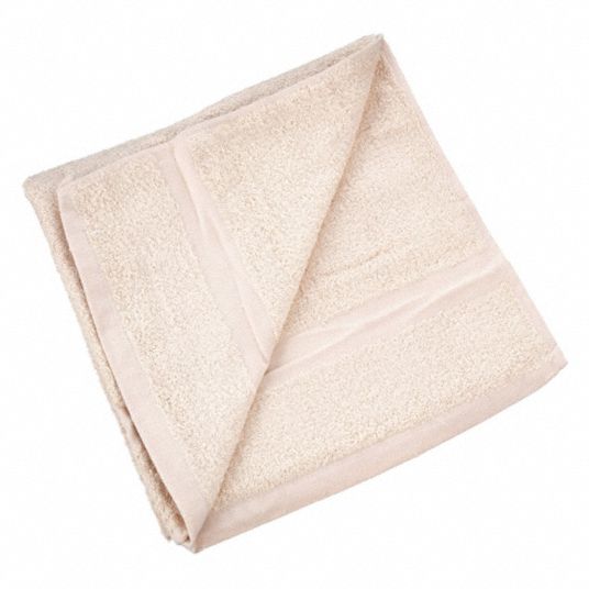 R & R TEXTILE, Beige, 24 in Wd, Bath Towel - 5NWR0|X01140 - Grainger