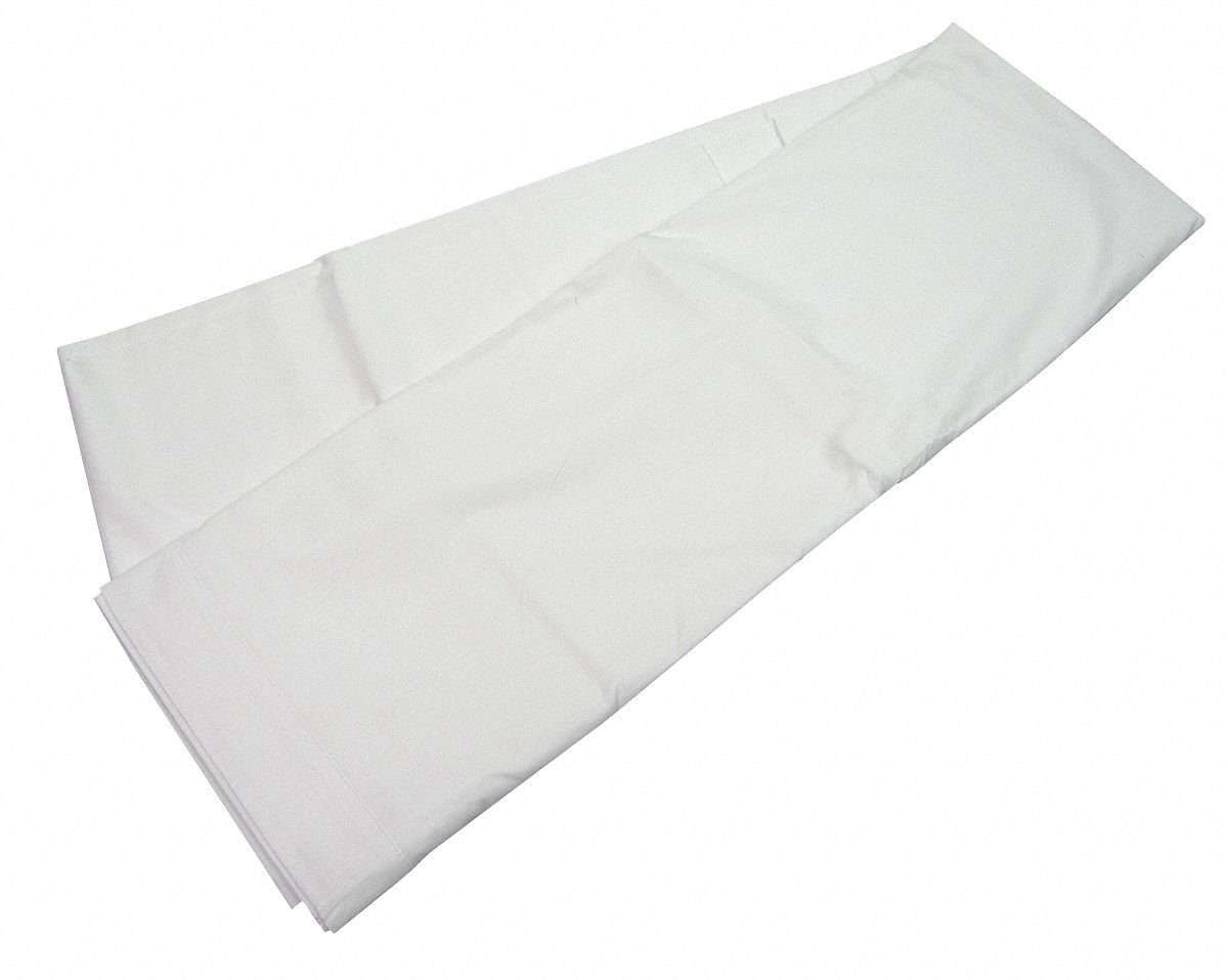 Flat Sheet: XXL Twin, 115 in Overall Lg, 66 in Overall Wd, T180, White, Sewn Corner
