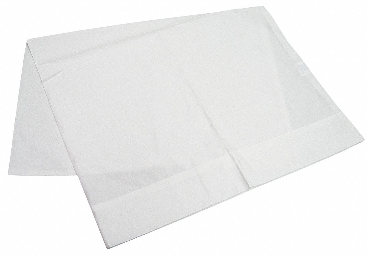 Fitted Sheet: Twin, 76 in Overall Lg, 39 in Overall Wd, T180, White, Elastic Corner