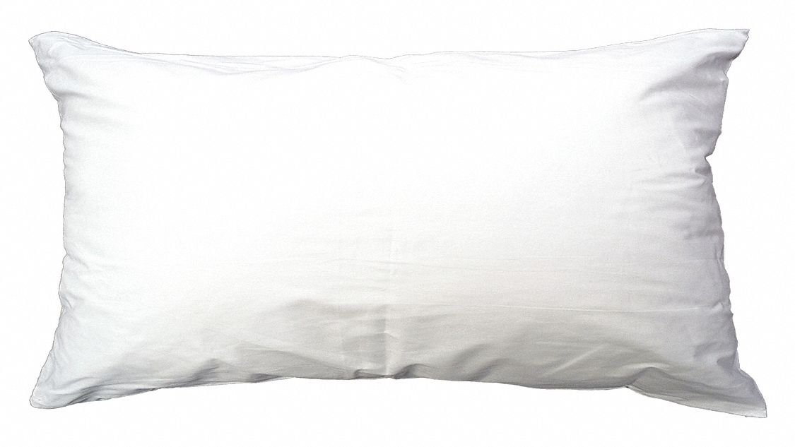 Pillow: Cotton, 37 in Overall Lg, 21 in Overall Wd, 33 oz Fill Wt, Micro Denier Fiber