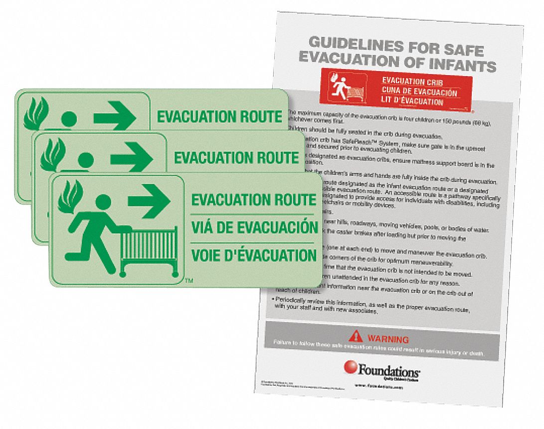 Infant Evacuation Signage Kit