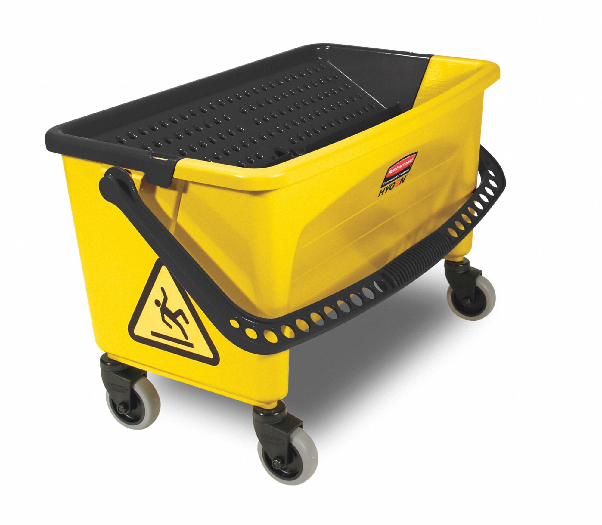 MOP BUCKET AND WRINGER,YELLOW,10 3/4 GAL