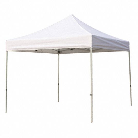 Grainger Approved White Instant Canopy 10 Ft Length 10 Ft Width 7 Ft To 8 Ft Center Height 5ny99 5ny99 Grainger