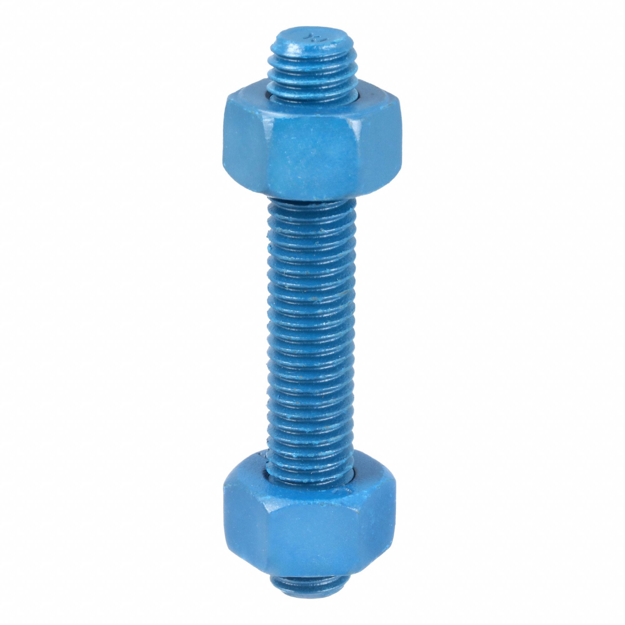 Fully Threaded Stud: 1/2"-13 Thread Size, Steel, Grade B7, PTFE Coated, 50 PK
