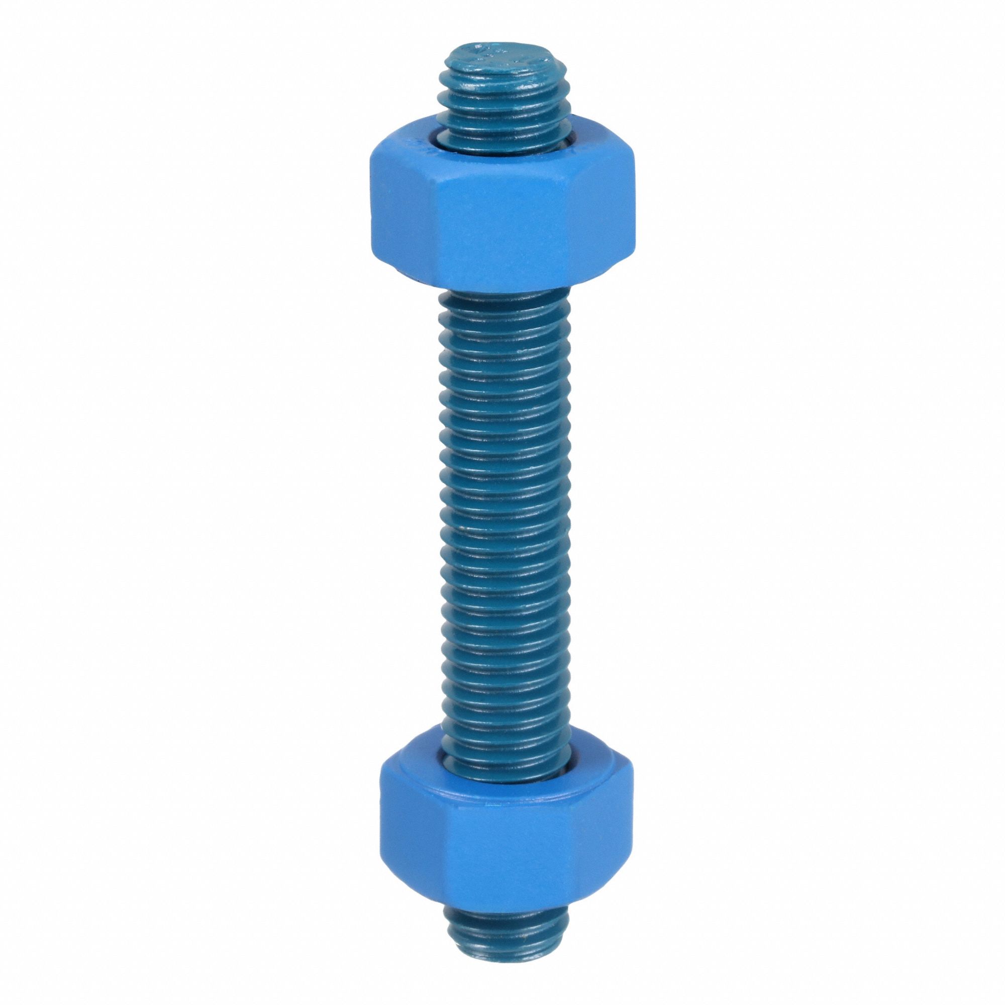 Fully Threaded Stud: 1/2"-13 Thread Size, Steel, Grade B7, PTFE Coated, 50 PK