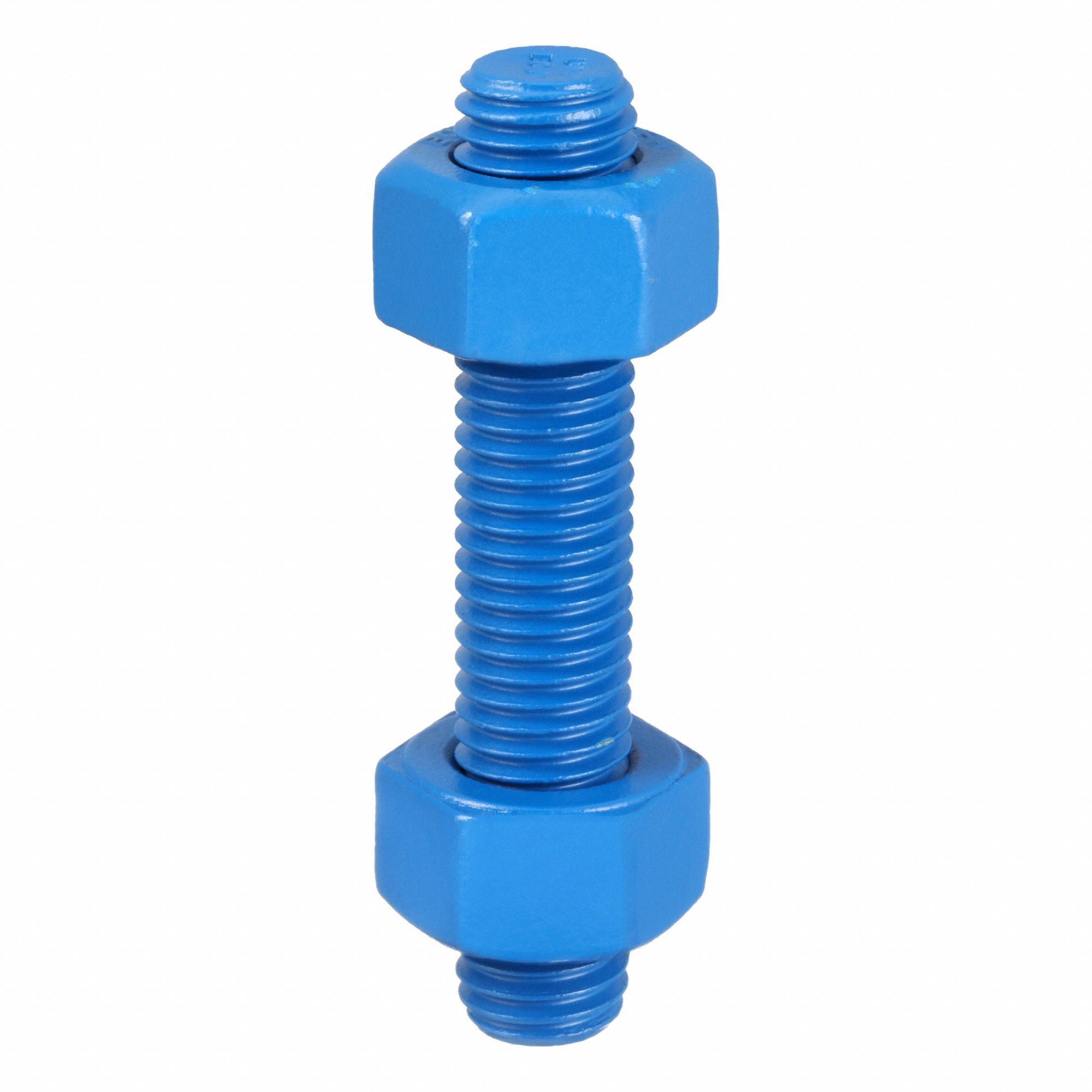 Fully Threaded Stud: 5/8"-11 Thread Size, Steel, Grade B7, PTFE Coated, 50 PK