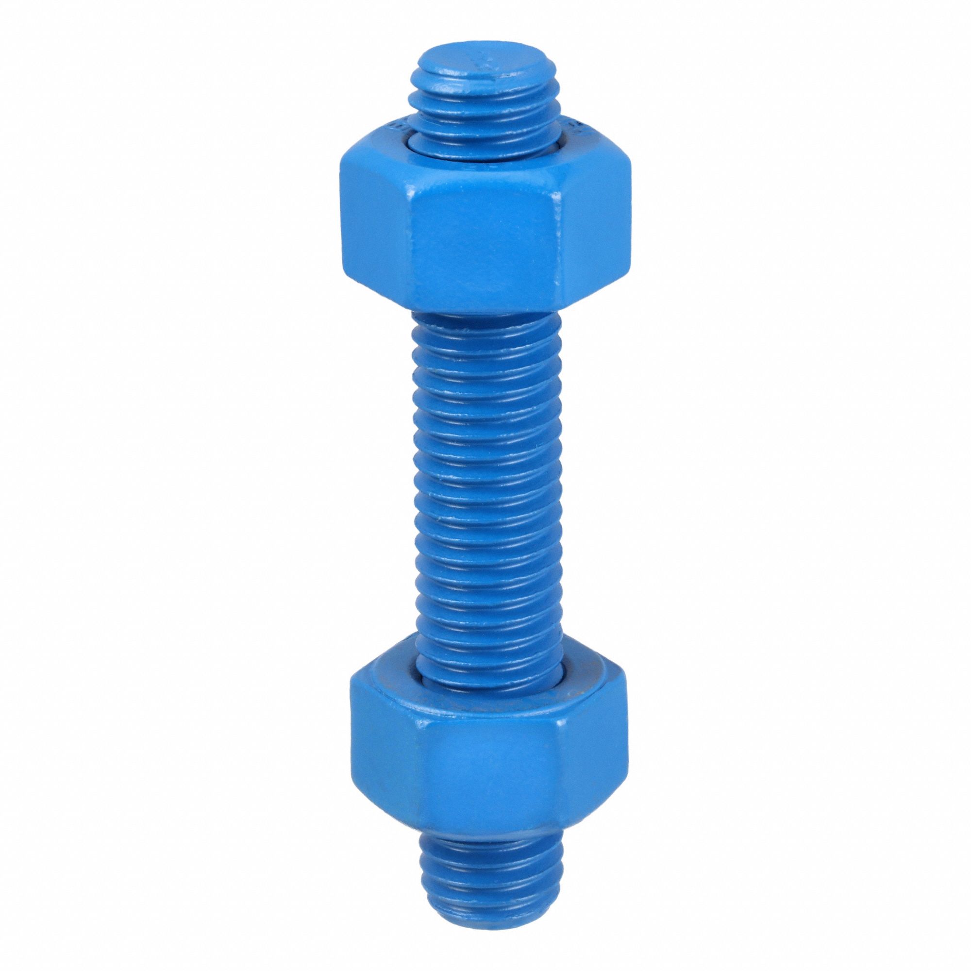 Fully Threaded Stud: 5/8"-11 Thread Size, Steel, Grade B7, PTFE Coated, 50 PK