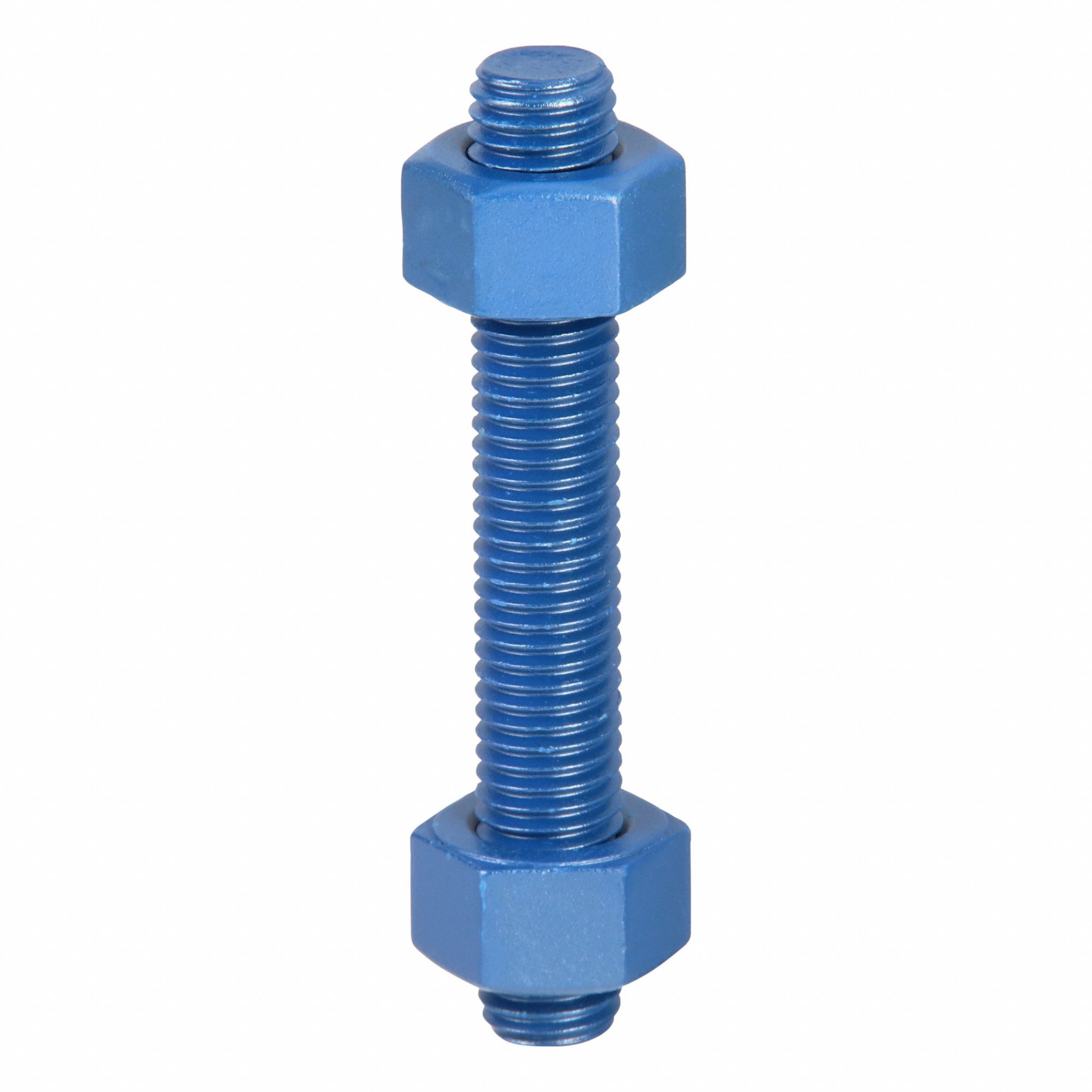 Fully Threaded Stud: 5/8"-11 Thread Size, Steel, Grade B7, PTFE Coated, 50 PK