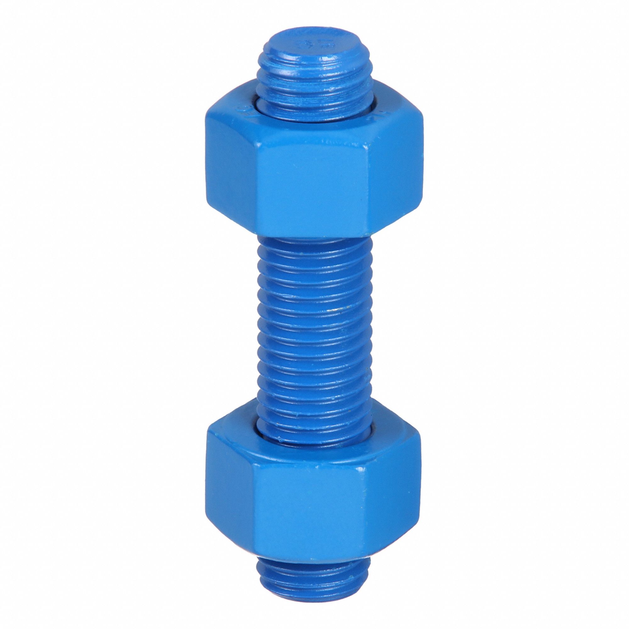 Fully Threaded Stud: 3/4"-10 Thread Size, Steel, Grade B7, PTFE Coated, 30 PK