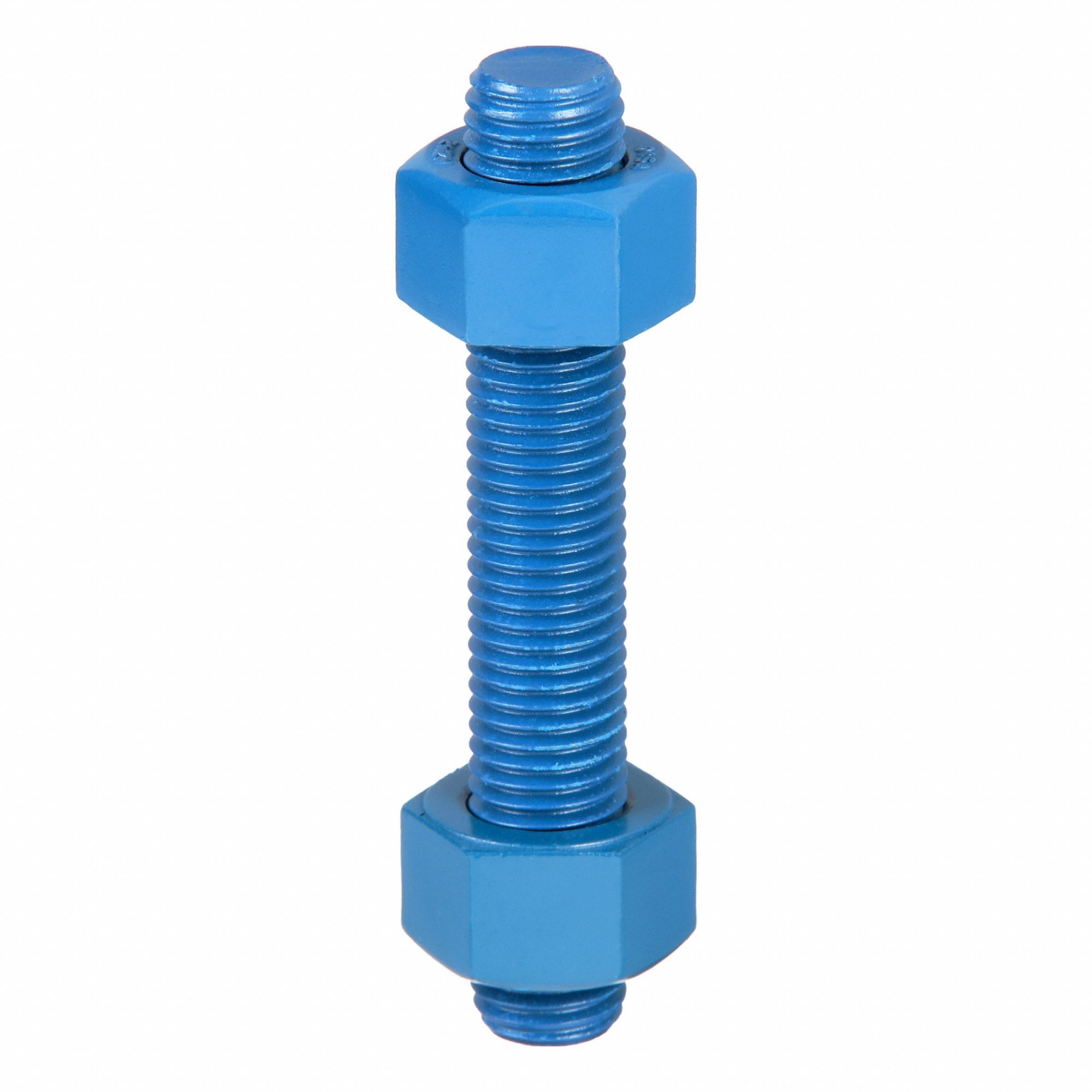 Fully Threaded Stud: 3/4"-10 Thread Size, Steel, Grade B7, PTFE Coated, 30 PK