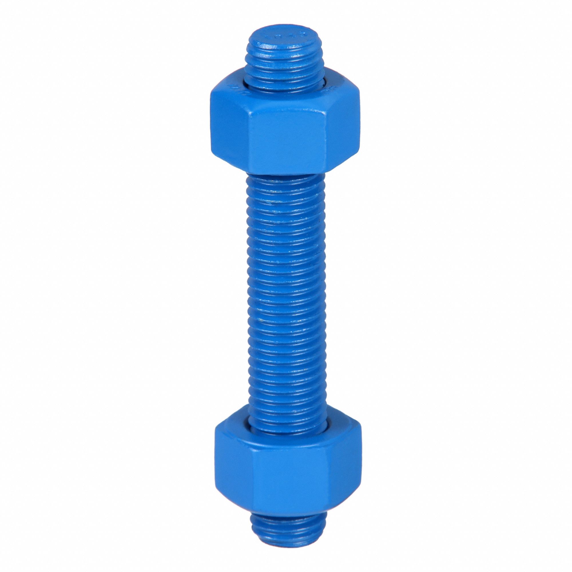 Fully Threaded Stud: 3/4"-10 Thread Size, Steel, Grade B7, PTFE Coated, 5 in Lg, 30 PK