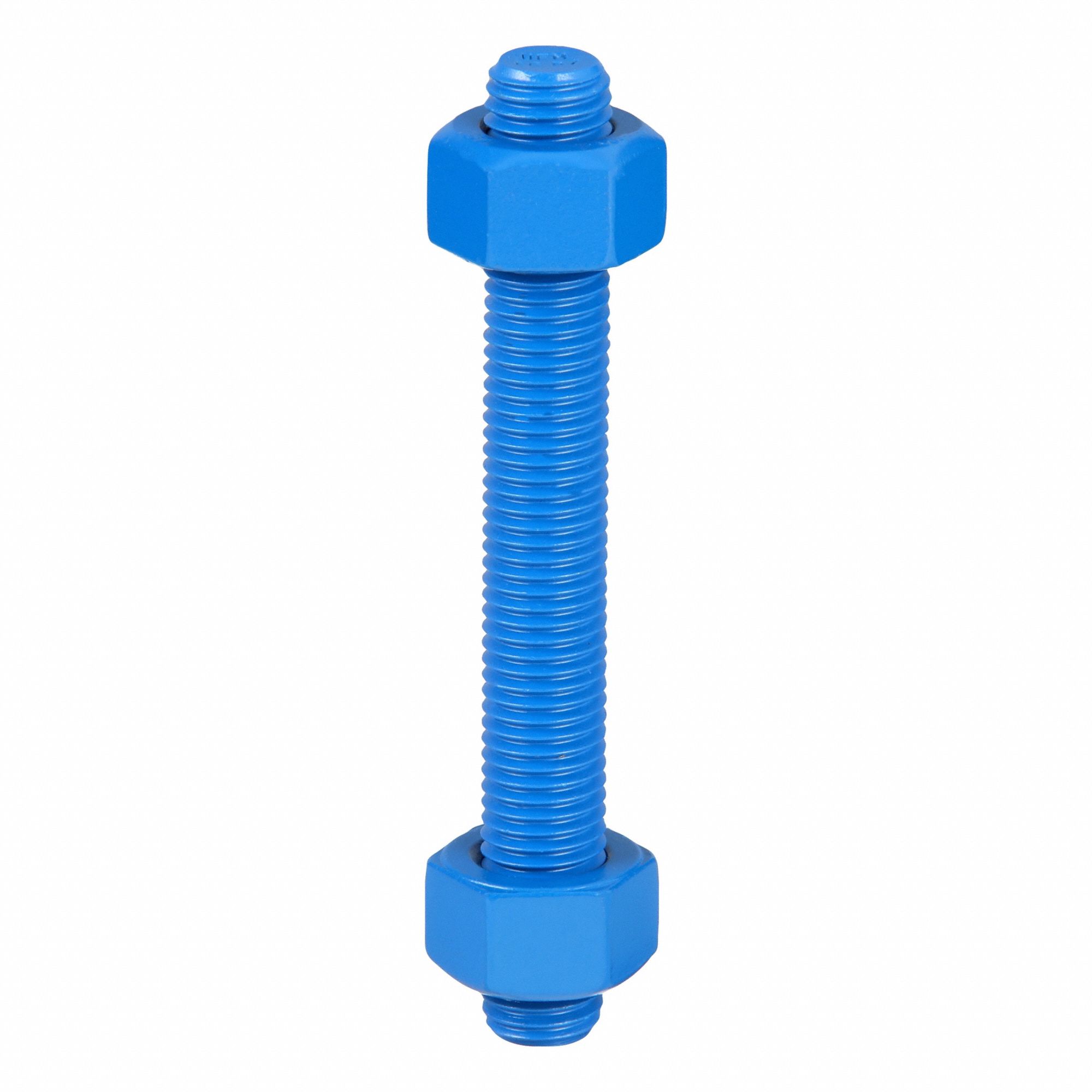 Fully Threaded Stud: 3/4"-10 Thread Size, Steel, Grade B7, PTFE Coated, 6 in Lg, 20 PK