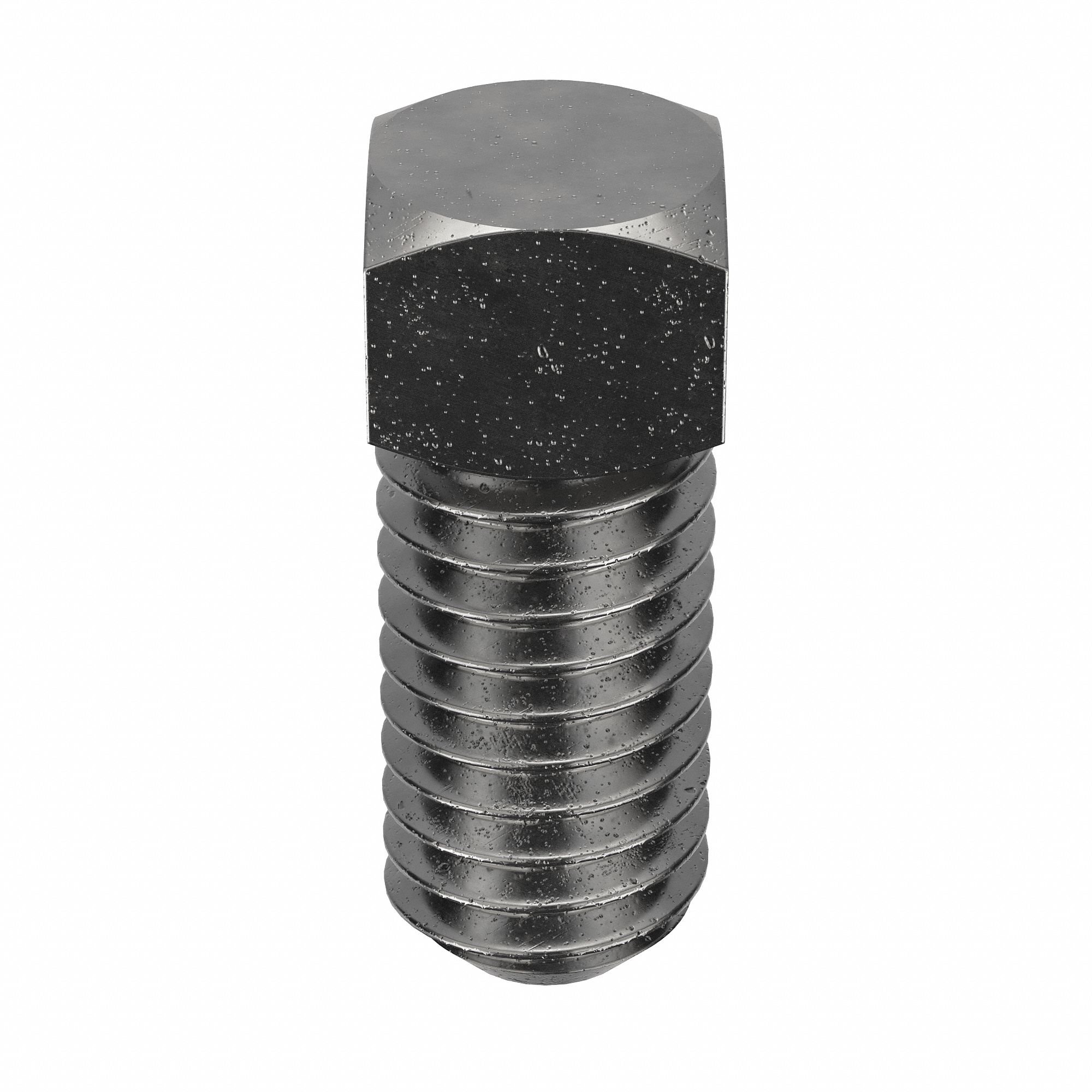 Socket Set Screw: 3/8"-16 Thread Size, 1 in Overall Lg, Cup pt, Steel, Plain, 100 PK