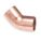 ELBOW: WROT COPPER, CUP X CUP, ⅝ IN X ⅝ IN COPPER TUBE SIZE, FOR ¾ IN X ¾ IN TUBE OD