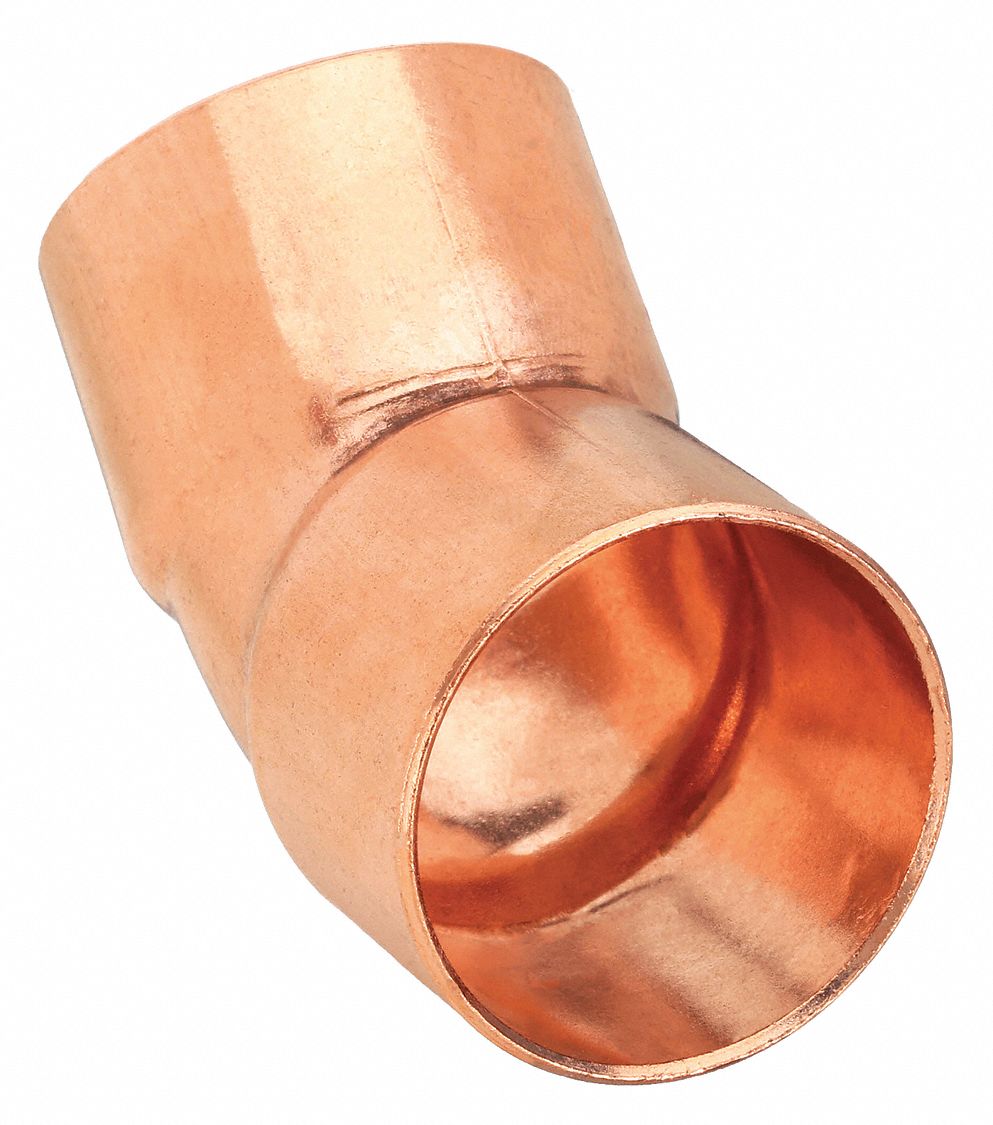 ELBOW: WROT COPPER, CUP X CUP, 1¼ IN X 1¼ IN COPPER TUBE SIZE, FOR 1 ⅜ IN X 1 ⅜ IN TUBE OD