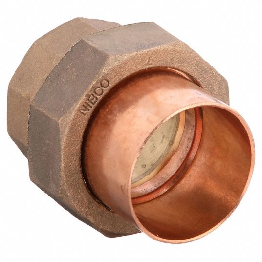 Cast Copper Pipe Union: 1 Fitting, C x M, Pressure Fitting