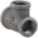 RACCORD EN T 1 X 3/4 X 3/4 PO NOIR