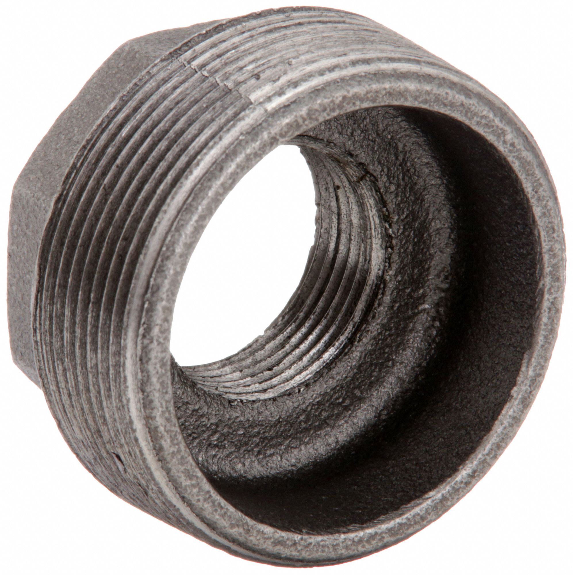 HEX BUSHING: MALLEABLE IRON, 1 IN X 2 IN FITTING, MALE NPT X FEMALE NPT, CLASS 150