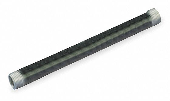 PIPE: BLACK STEEL, 2 IN NOMINAL PIPE SIZE, 4 FT L, BOTH ENDS THREADED, SCHEDULE 40, WELDED