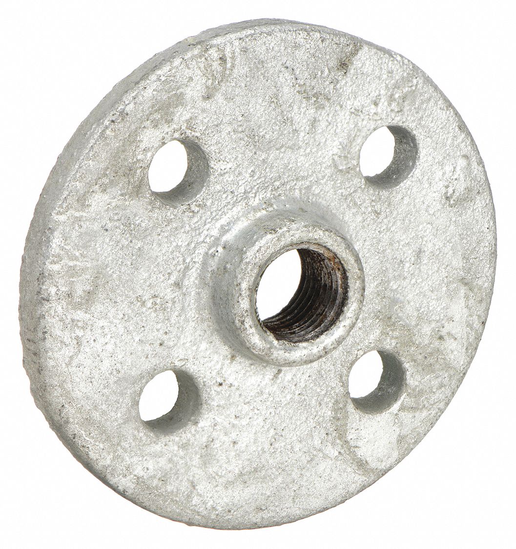 PIPE FLANGE: FLOOR FLANGE, MALLEABLE IRON, ¼ IN PIPE SIZE, CLASS 150