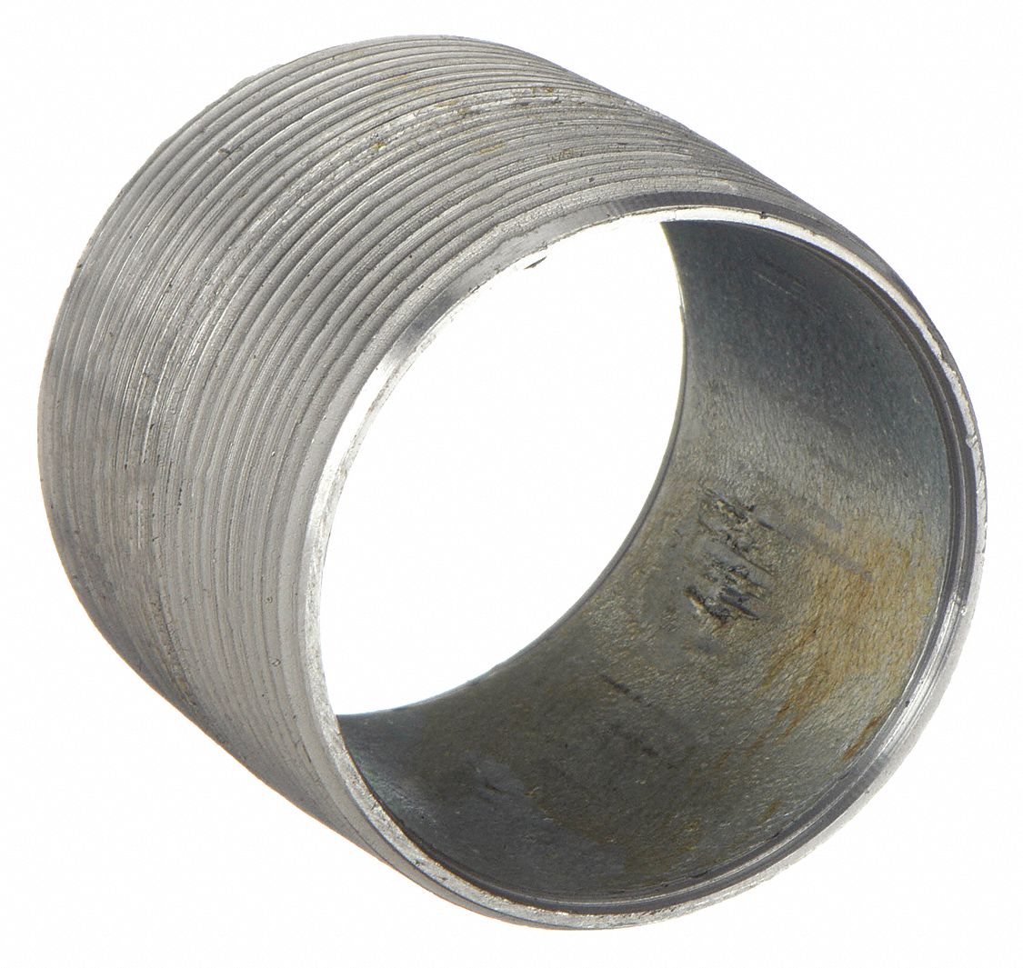 NIPPLE: GALVANIZED STEEL, ¼ IN NOMINAL PIPE SIZE, 7/8 IN L, FULLY THREADED, SCHEDULE 40