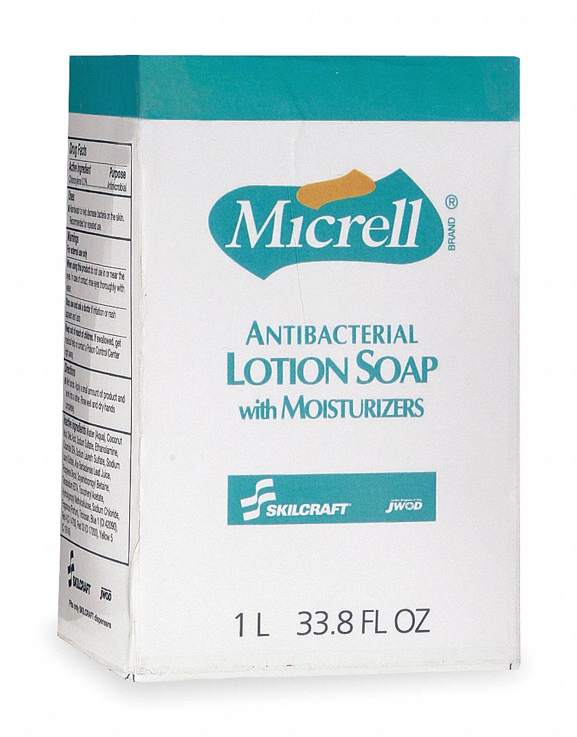 Hand Soap: Series Micrell, 2, 000 mL, Liquid, Light, Antibacterial, E2, 4 PK