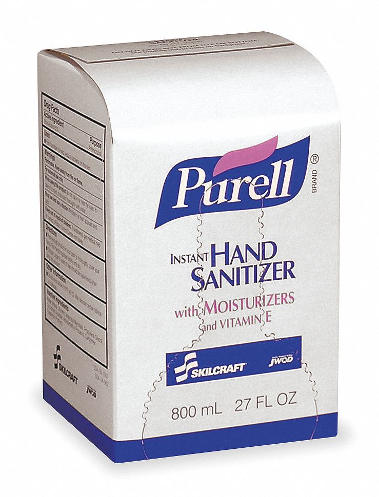 Hand Sanitizer: Skilcraft Series, Gel, Cartridge, 800 mL, Citrus, E3 NSF Rating, 12 PK