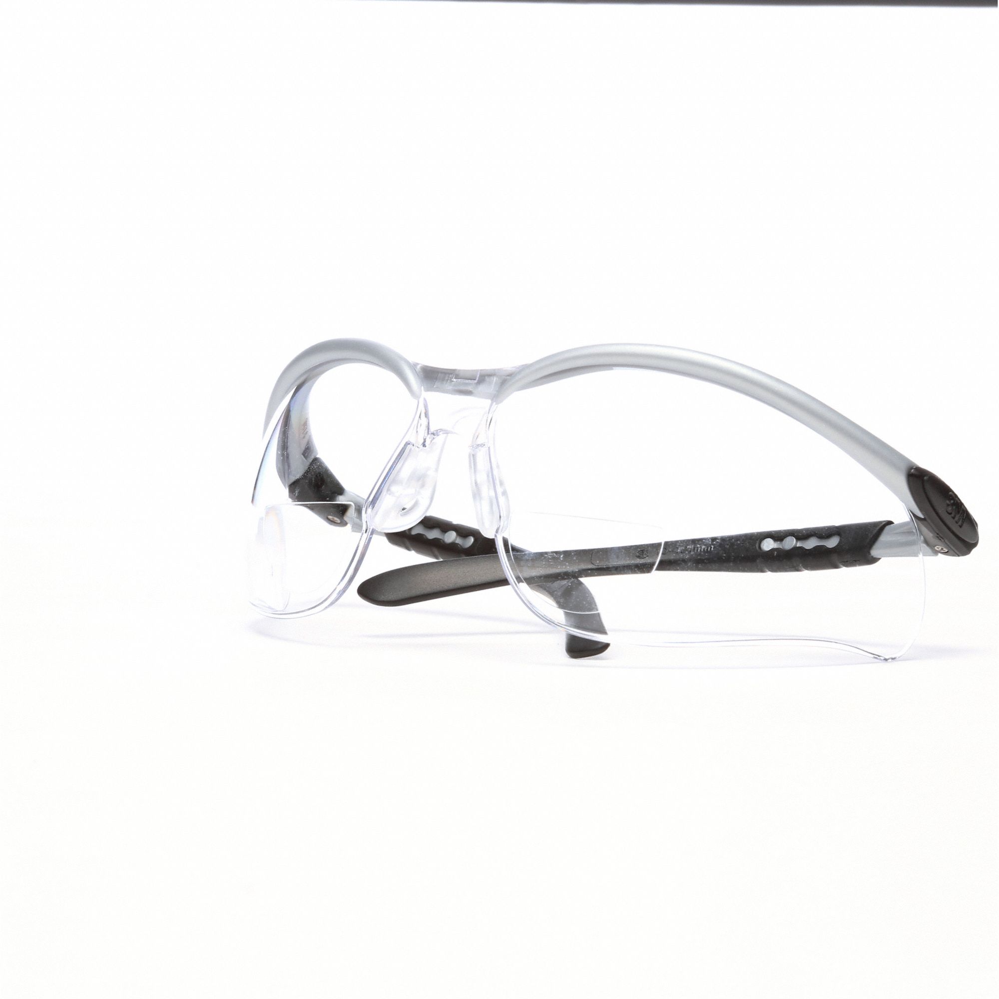 3m Bifocal Safety Reading Glasses Anti Fog Wraparound Frame Half Frame 200 Clear Black 6086