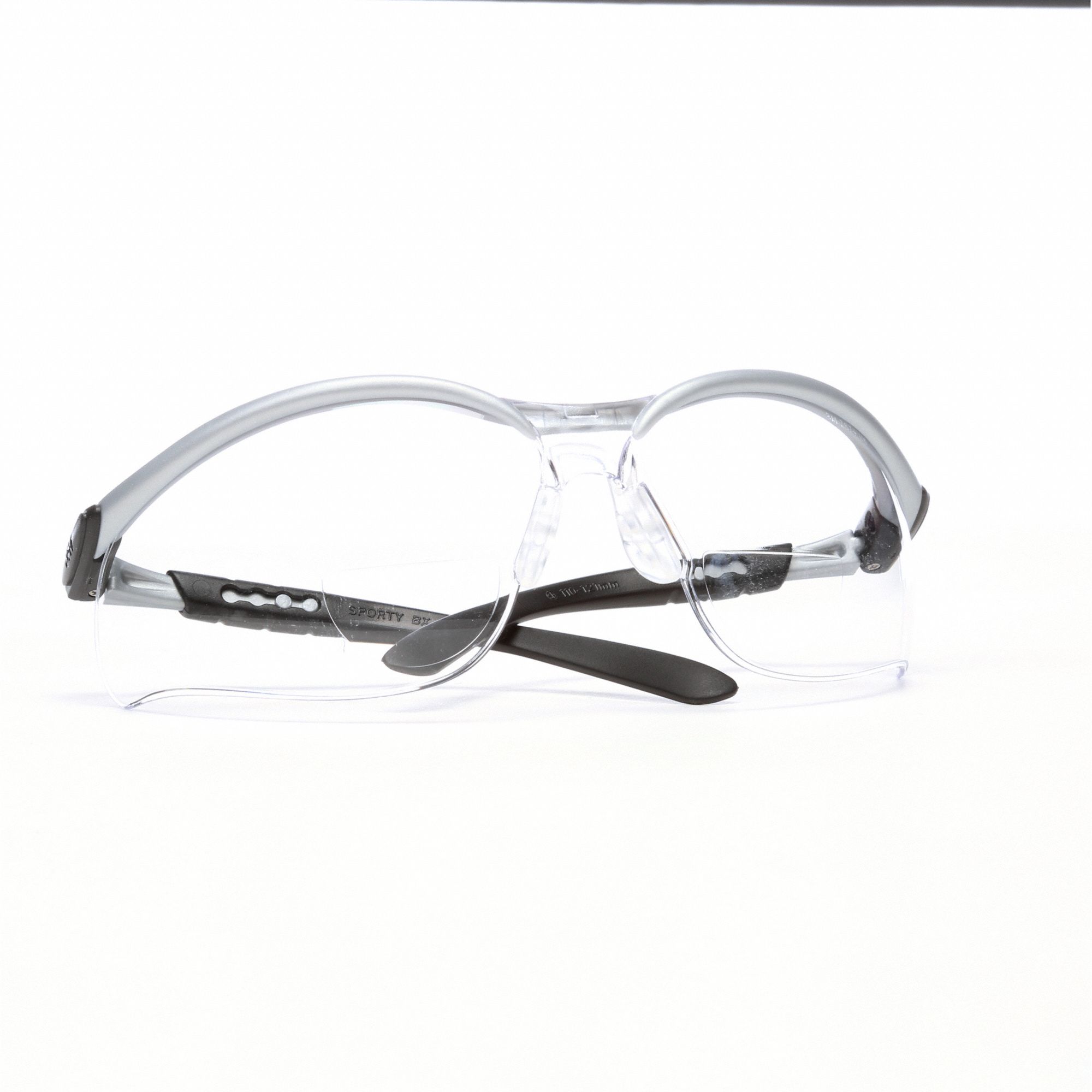 3m Bifocal Safety Reading Glasses Anti Fog Wraparound Frame Half Frame 200 Clear Black 3136