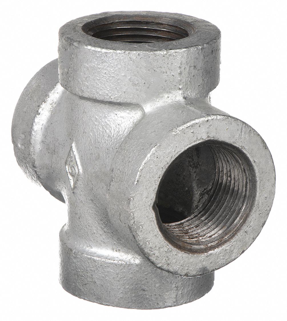 CROSS: MALLEABLE IRON, 1 IN X 1 IN X 1 IN X 1 IN, NPT X NPT X NPT X NPT, CLASS 300