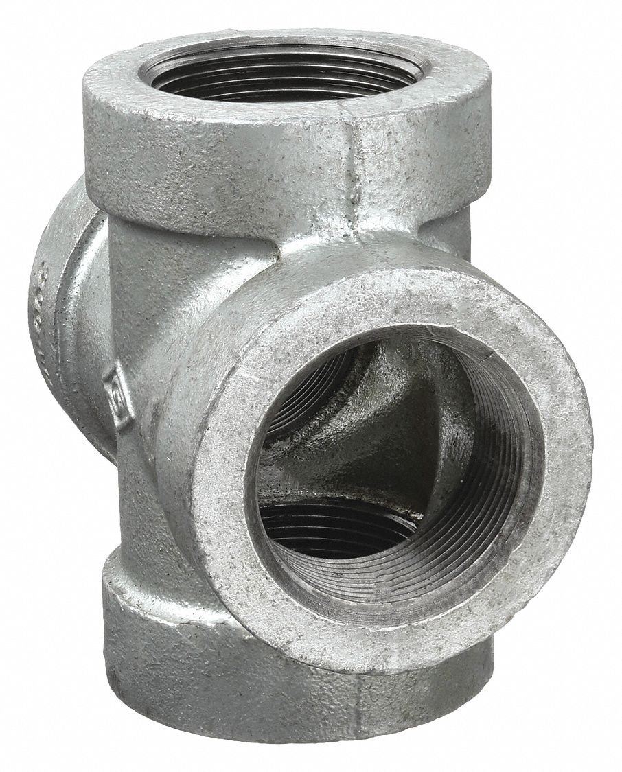 CROSS: MALLEABLE IRON, 1½ IN X 1½ IN X 1½ IN X 1½ IN, NPT X NPT X NPT X NPT, CLASS 300