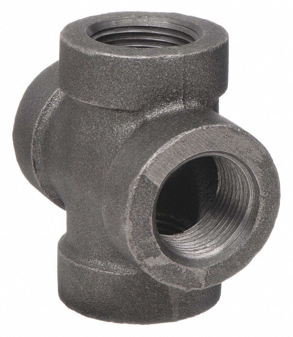 CROSS: MALLEABLE IRON, 1 IN X 1 IN X 1 IN X 1 IN FITTING PIPE SIZE, CLASS 300