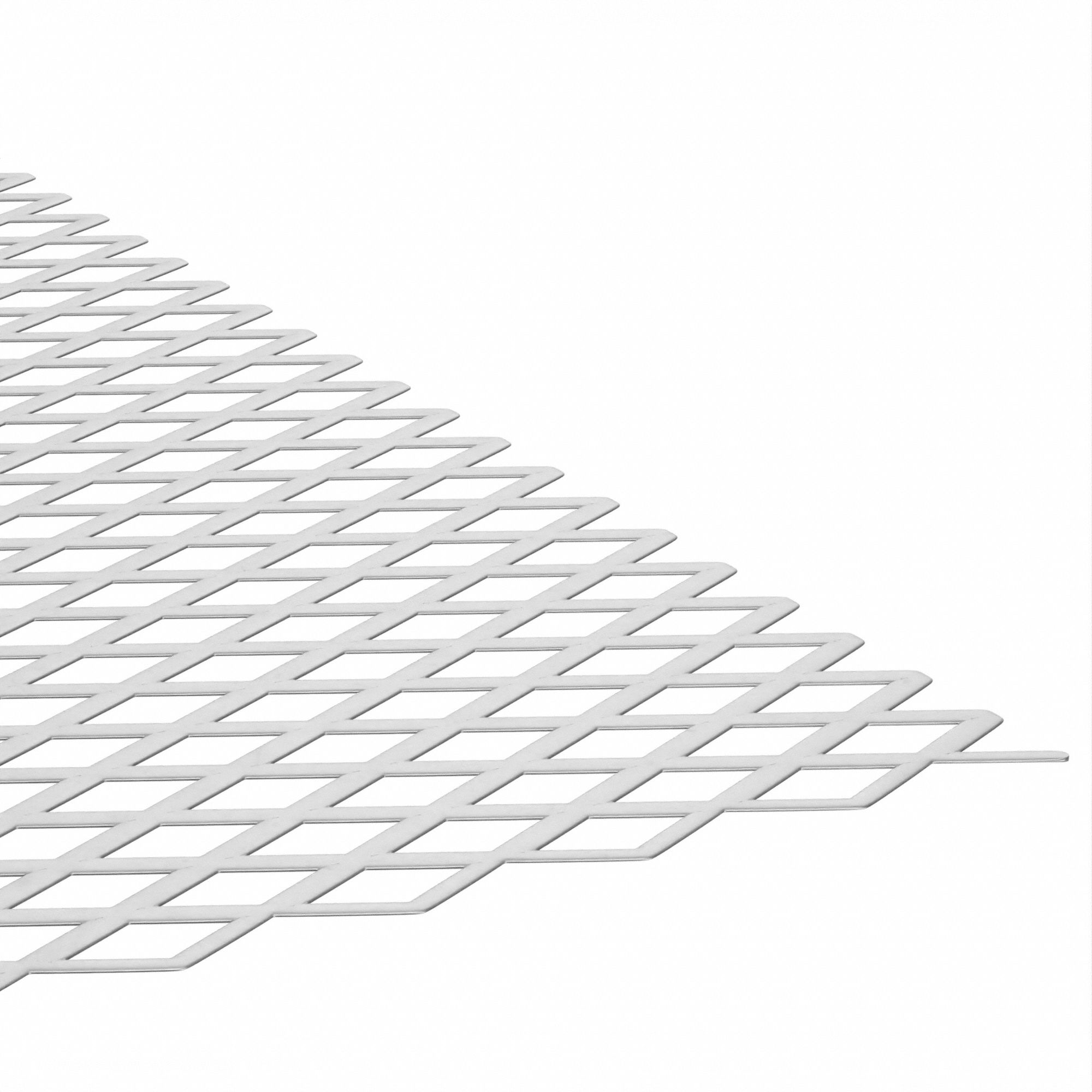 Aluminum Expanded Sheet: 3003, 8 ft Overall Lg, 4 ft Overall Wd, 0.06 in Overall Thick, Flattened