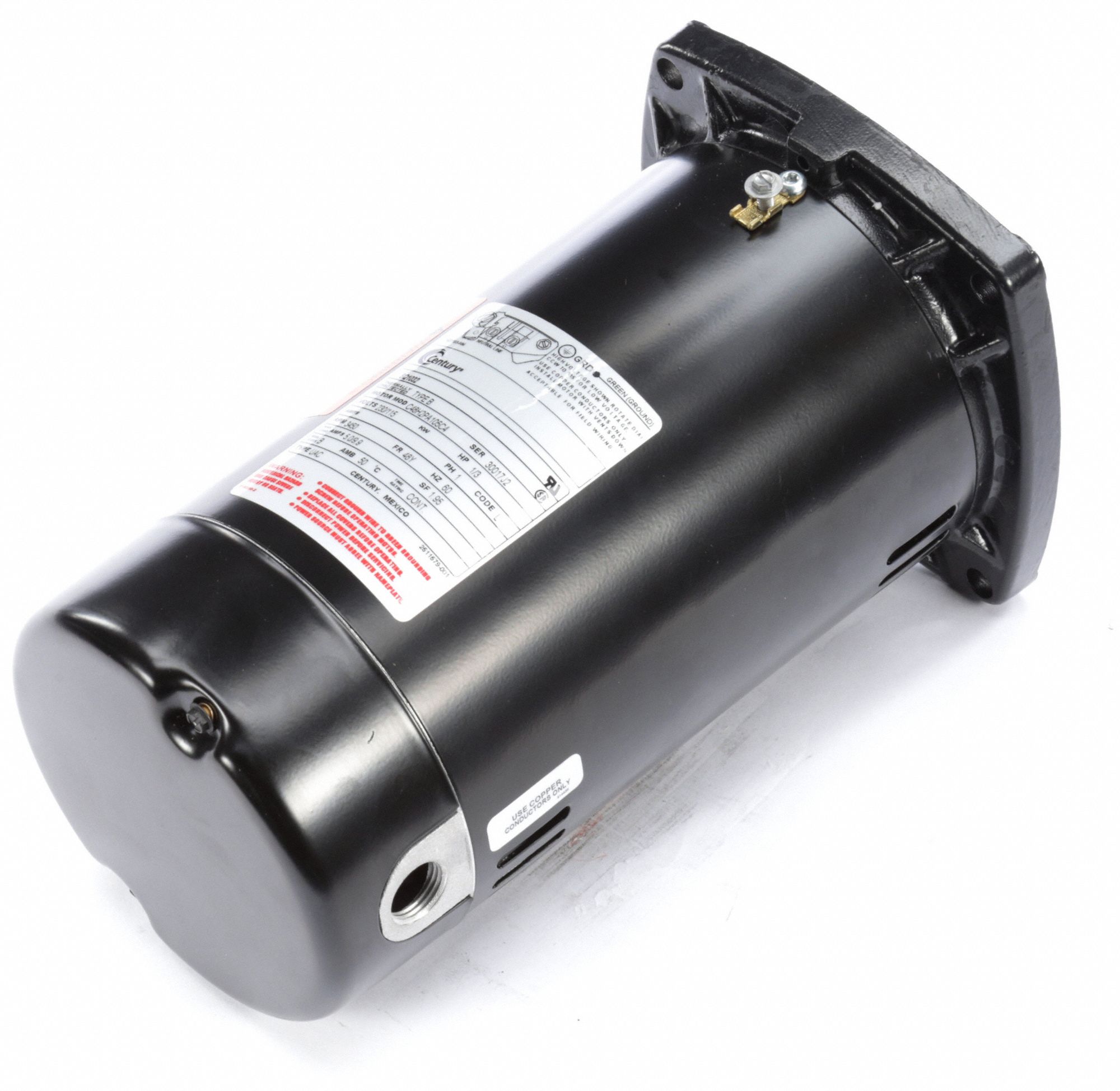 century-1-3-hp-square-flange-pool-pump-motor-capacitor-start-3450