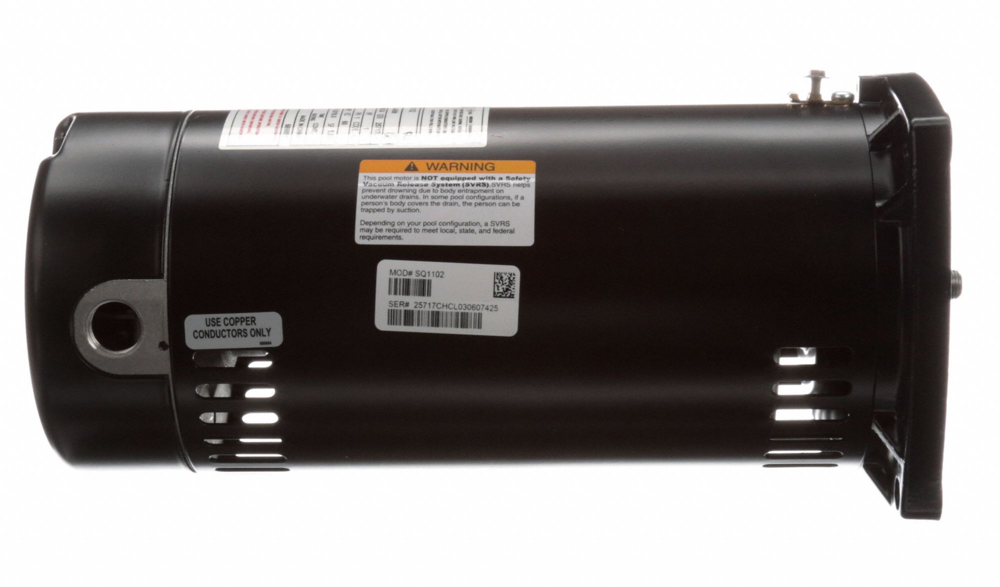 CENTURY Pool Pump Motor, 1 HP, CapacitorStart/Run, Nameplate RPM 3,450