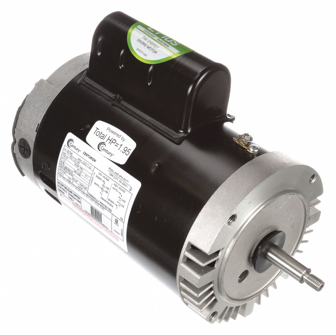 Century 1 1 2 Hp Pool And Spa Pump Motor Permanent Split Capacitor 230v 56y Frame 16u443 B2849 Grainger