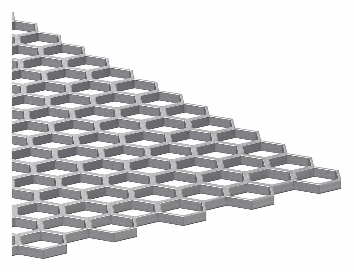 Sheet,Perf,Stl,40x36,22 ga,0.250 Dia,Hex - Grainger