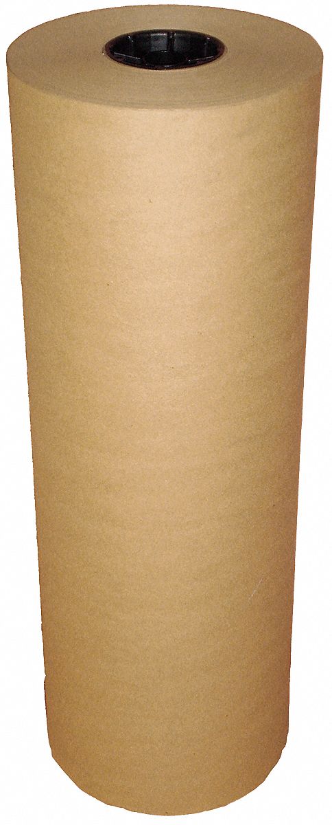 KRAFT PAPER, 24 IN ROLL W, 600 FT ROLL L, 24 POUND ROLL WT, POLY COATED