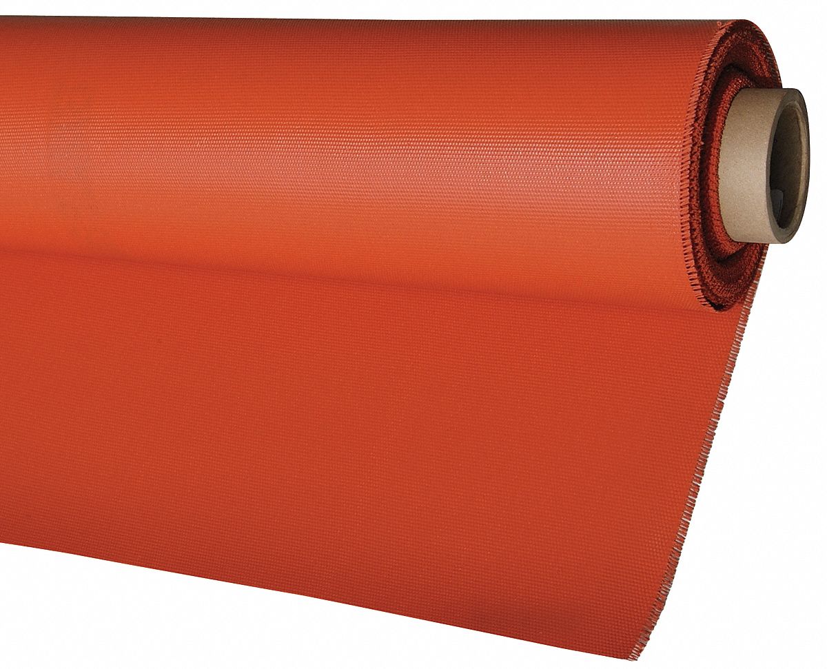 WELDING BLANKET ROLL, SILICONE-COATED FIBERGLASS, 5⅛ X 150 FT, RED