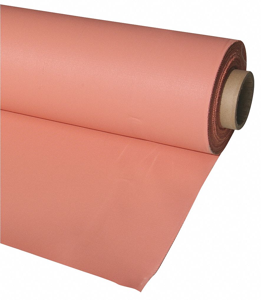 WELDING BLANKET ROLL, SILICONE-COATED FIBERGLASS, 3¼ FT W, 150 FT L, PINK