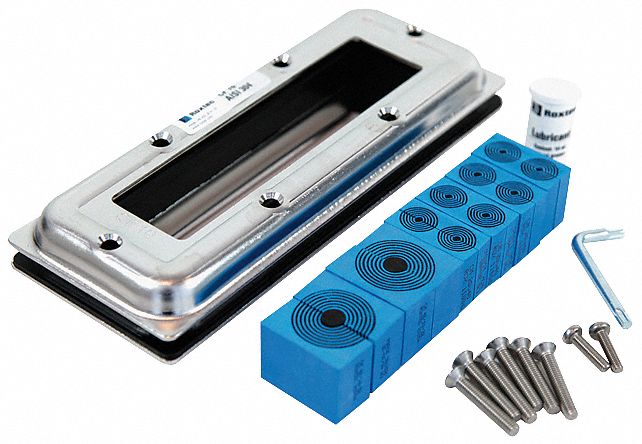 Cable/Pipe Seal: 10 Ports, Stainless Steel, 0.138 in Compatible Cable or Pipe Dia - Min