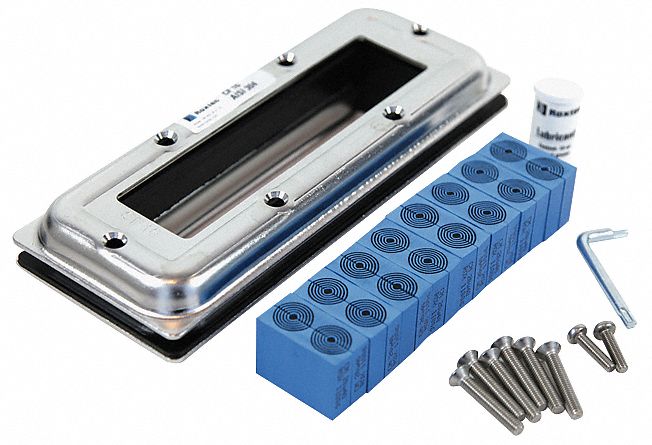 Cable/Pipe Seal: 16 Ports, Stainless Steel, 0.138 in Compatible Cable or Pipe Dia - Min