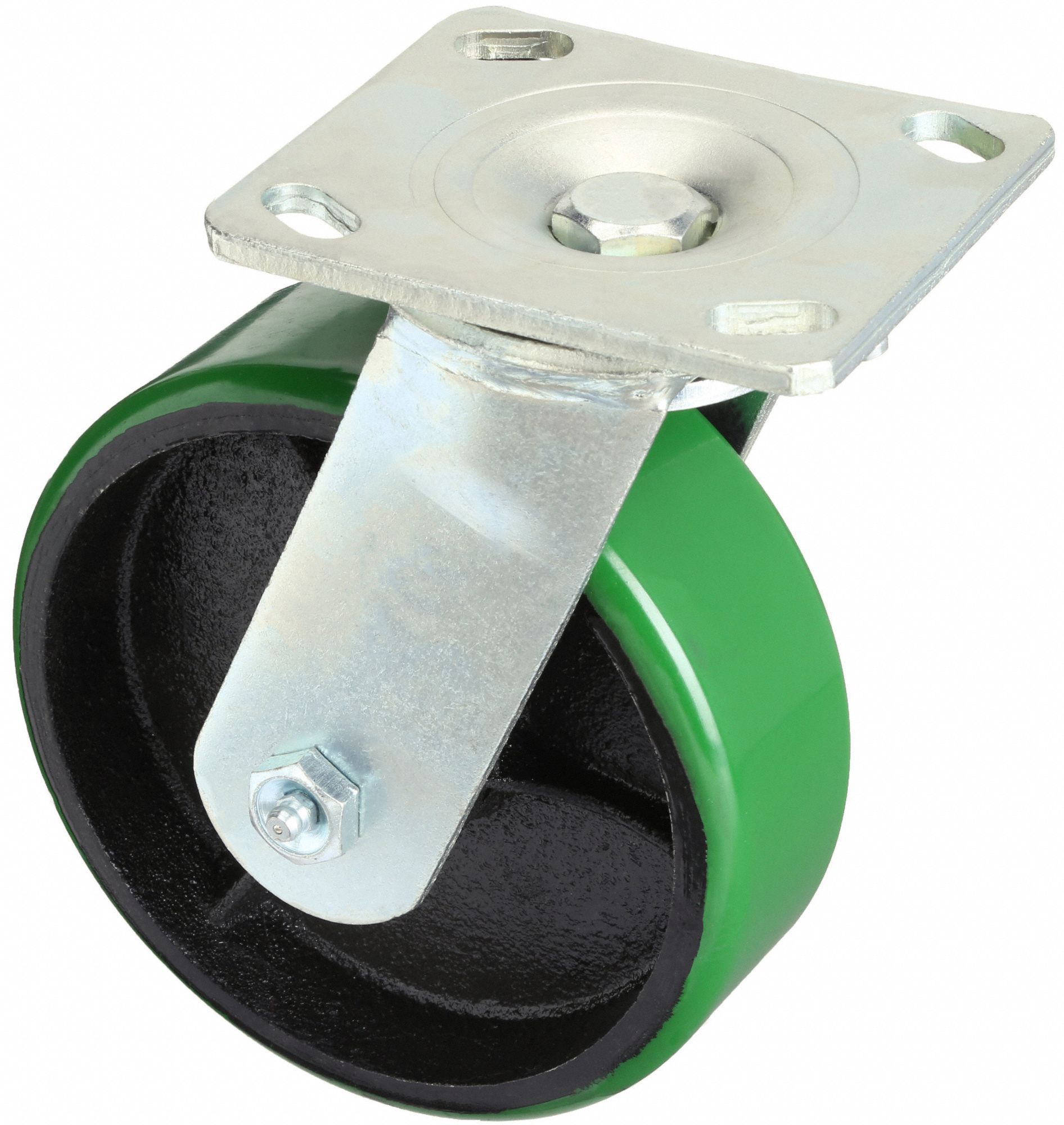 STANDARD PLATE CASTER KIT, 6 IN WHEEL DIAMETER, 4800 LB, 7½ IN MOUNTING H, 4 PK